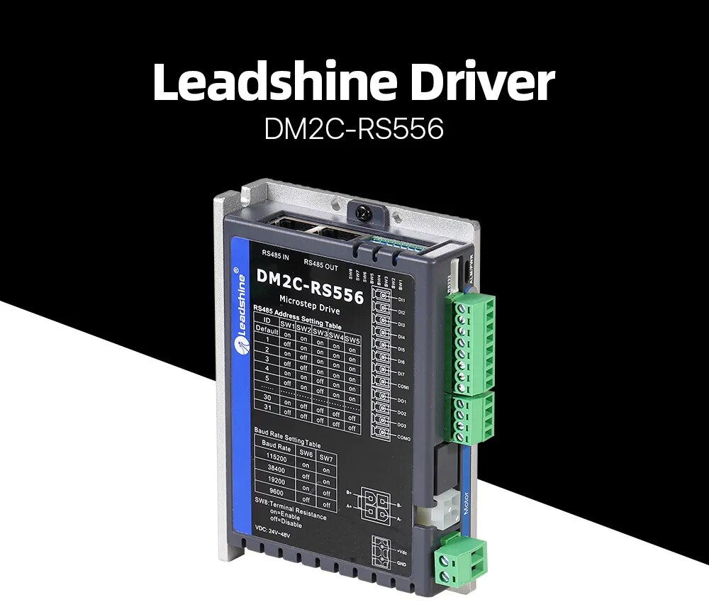 Leadshine DM2C-RS556 2,1-5,6 A 20-50 VDC Integrierter Schritttreiber für Nema 17, 23, 24 Schrittmotor